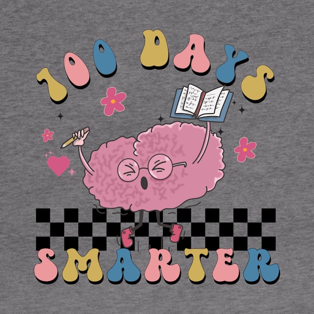 100 Days Smarter Shirt, Retro 100th Day of School by mcoshop